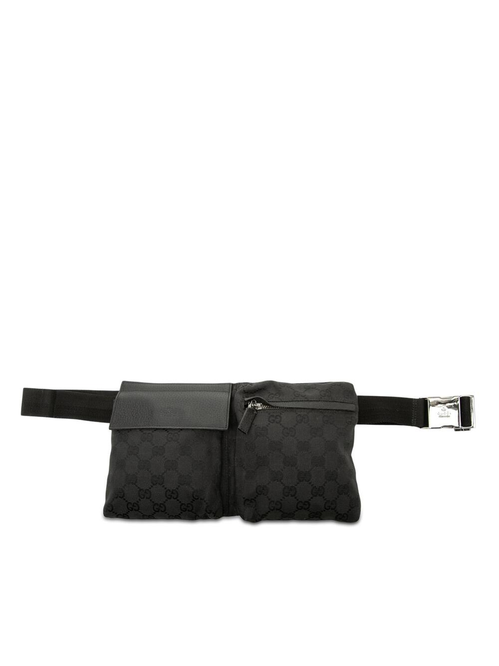 Gucci Gg Canvas Double Pocket Belt Bag #343398G47B